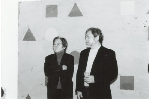 Left Yusuke Nakahara, art critic, Right Hitoshi Nakazato