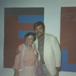 Photographed with Kate Sander (widow of New York painter Ludwig Sander

visiting Japan)